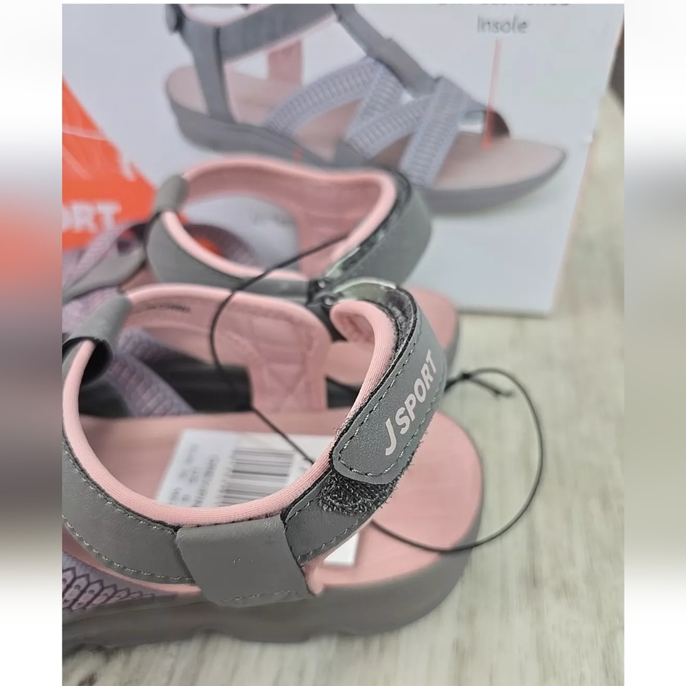 New! Jsport Jambu Kaia Ladies' Women Girls Strap Sandal‎ Adjustable Gray Size 11 - Picture 6 of 12